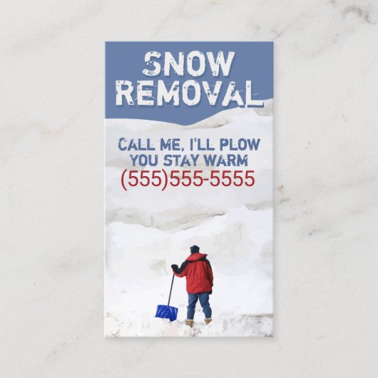 雪Plowing.Snowの取り外しBusiness.Customizable 紹介カード (正面)