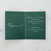 雪Quintetファミリークリスマスフォールディング カード (内部)