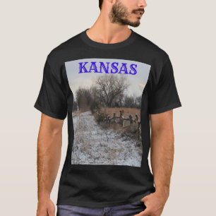 雪Tシャツ付きカンザス木柵 Tシャツ