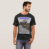 雪Tシャツ付きカンザス木柵 Tシャツ (正面フル)