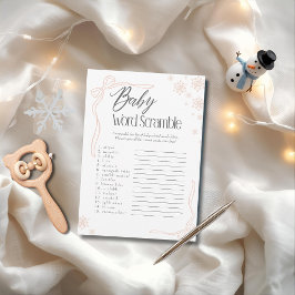 雪TAUPEボウベビー単語スクランブルゲーム 招待状