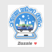 雪WhatおもしろいSnowglobe Winter Sceneステッカー シール (シート)