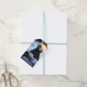 雪Xの磁器 ギフトタグ (より糸付き)