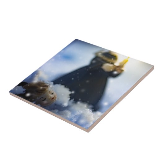 雪Xの磁器 タイル (側面)