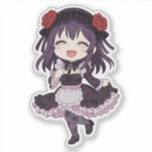 雫たんちびコスプレ人形アート シール (正面)