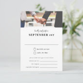 雰囲気の写真の返信と食事の選択 出欠カード (スタンド正面)