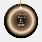 雰囲気タン/クリームサークルクリスマスオーナメント セラミックオーナメント (裏面)
