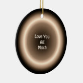 雰囲気タン/クリームサークルクリスマスオーナメント セラミックオーナメント (右)