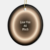 雰囲気タン/クリームサークルクリスマスオーナメント セラミックオーナメント (左)