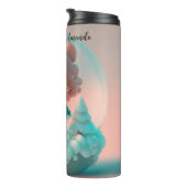 雲おもしろいの上の小さな人形 タンブラー (回転右)