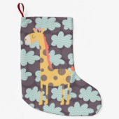 雲およびキリン スモールクリスマスストッキング (正面)