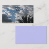 雲およびヤシの木 名刺 (正面/裏面)