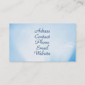 雲および日曜日の名刺 名刺 (裏面)