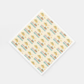 雲お洒落のカラフルハッピーバースデー スタンダードランチョンナプキン (角)