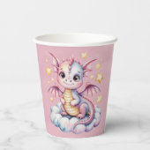 雲お洒落の赤ちゃんシャワーの龍 紙コップ (裏面)