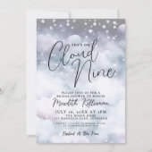 雲お洒落ブライダルシャワー 招待状 (正面)