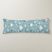 雲お洒落付きスカイパターン、星 – 青 ボディピロー (正面)
