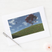 雲がステッカーに流れる 長方形シール (封筒)