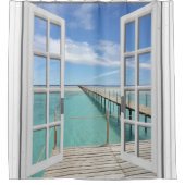 雲が付いているオーシャンビューのシャワー・カーテン シャワーカーテン (正面)