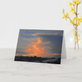 雲が付いているロシアのなバースデー・カード カード (黄色い花)