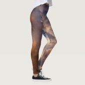 雲が付いている印刷されたレギンスの青空 レギンス (右)