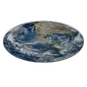 雲が付いている宇宙からの惑星の地球 カッティングボード (角)