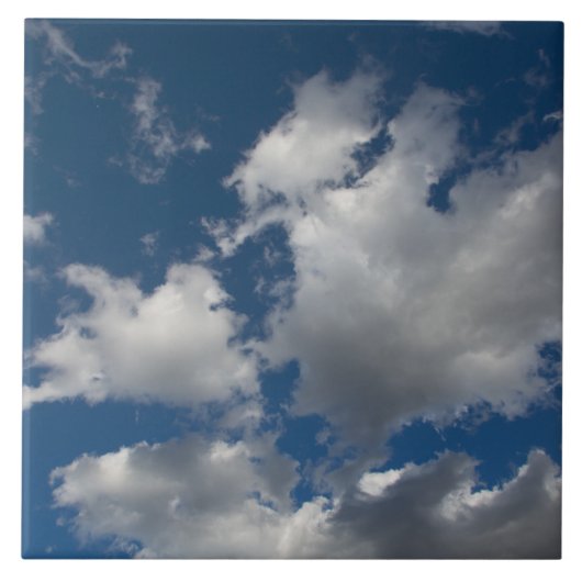 雲が付いている青空 タイル (正面)
