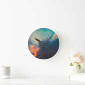 雲が光り、日が昇る ラウンド壁時計 (ホーム)