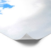 雲が少ない青空の写真 ポスター (角)