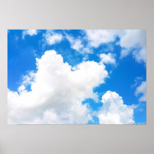 雲が少ない青空の写真 ポスター