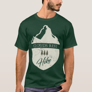 雲が山とハイキングするカリフォルニア Tシャツ