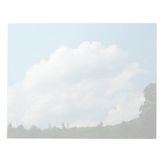 雲が木に集まる ノートパッド (正面)