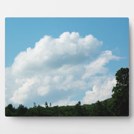 雲が木に集まる フォトプラーク (正面)