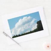 雲が木に集まる 長方形シール (封筒)