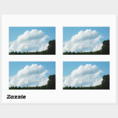 雲が木に集まる 長方形シール (シート)