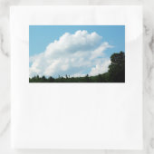 雲が木に集まる 長方形シール (バッグ)