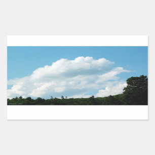 雲が木に集まる 長方形シール