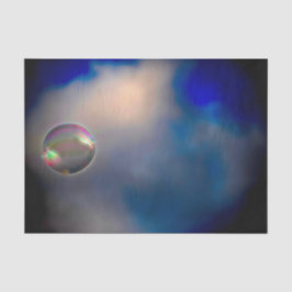 雲が浮かぶ美しい青い空 白い 濃い青 薄葉紙