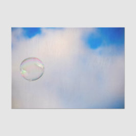 雲が浮かぶ美しい青白い空 薄葉紙