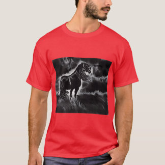 雲でできた馬の長い髪の友達 Tシャツ