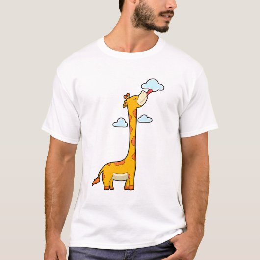雲でキリン Tシャツ (正面)
