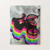 雲で循環しているサイクリスト ジグソーパズル (縦)