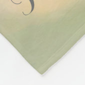 雲で眠る女の赤ちゃんの天使 フリースブランケット (角)