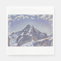 雲とともに描かれたモンク山 (フェルディナント・ホドラー)