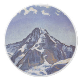 雲とともに描かれたモンク山 (フェルディナント・ホドラー) セラミックノブ