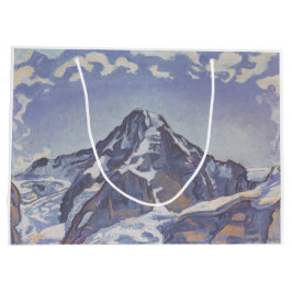 雲とともに描かれたモンク山 (フェルディナント・ホドラー) ラージペーパーバッグ