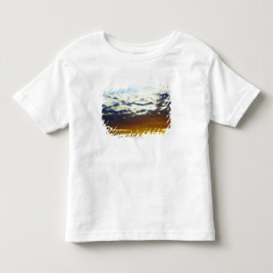 雲との黄色く青く不機嫌な日没 トドラーTシャツ