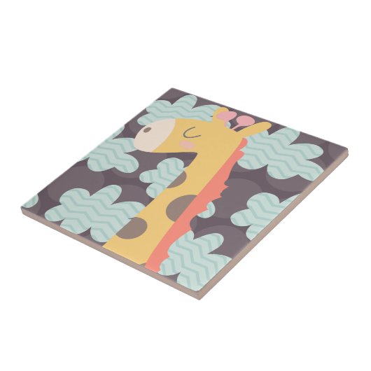 雲とギラフェ タイル (側面)