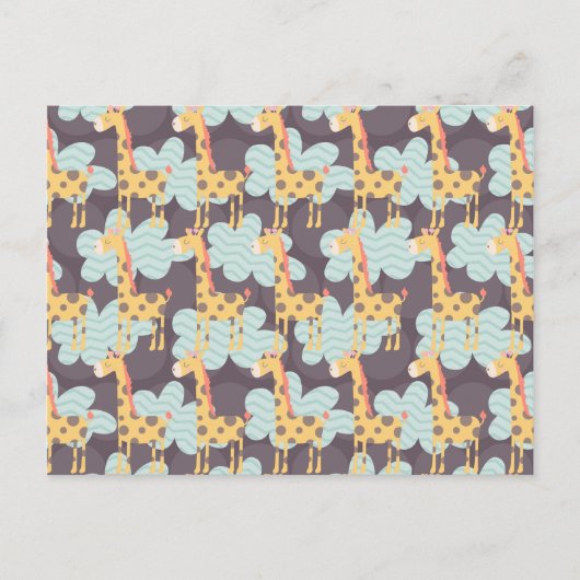 雲とギラフェ ポストカード (正面)