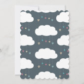 雲とハートベビーシャワー招待状 招待状 (裏面)